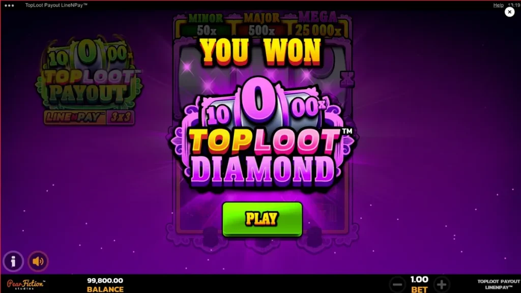 TopLoot Payout LineNPay موبائل اسکرین پر چلتے ہوئے