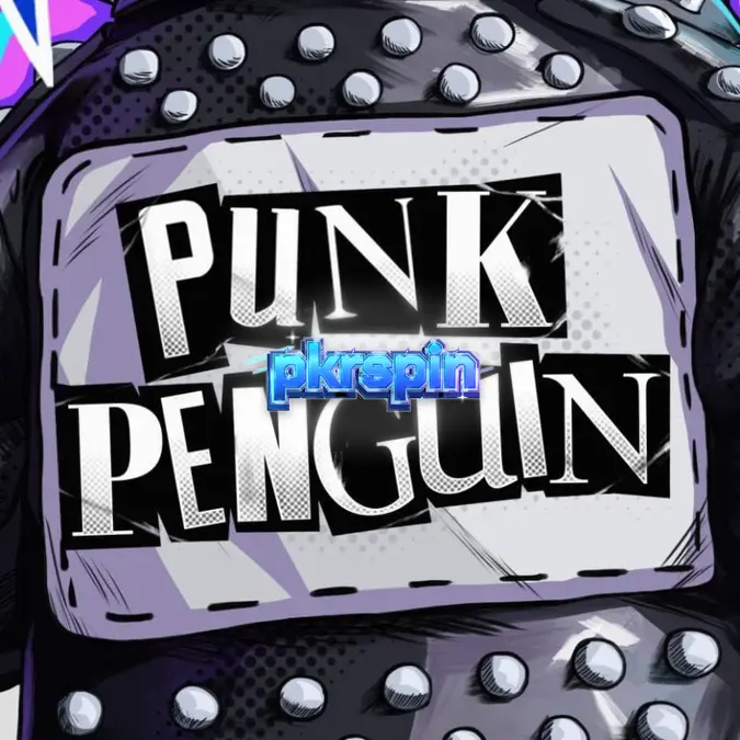 Punk Penguin slot machine visual interface with punk rock theme